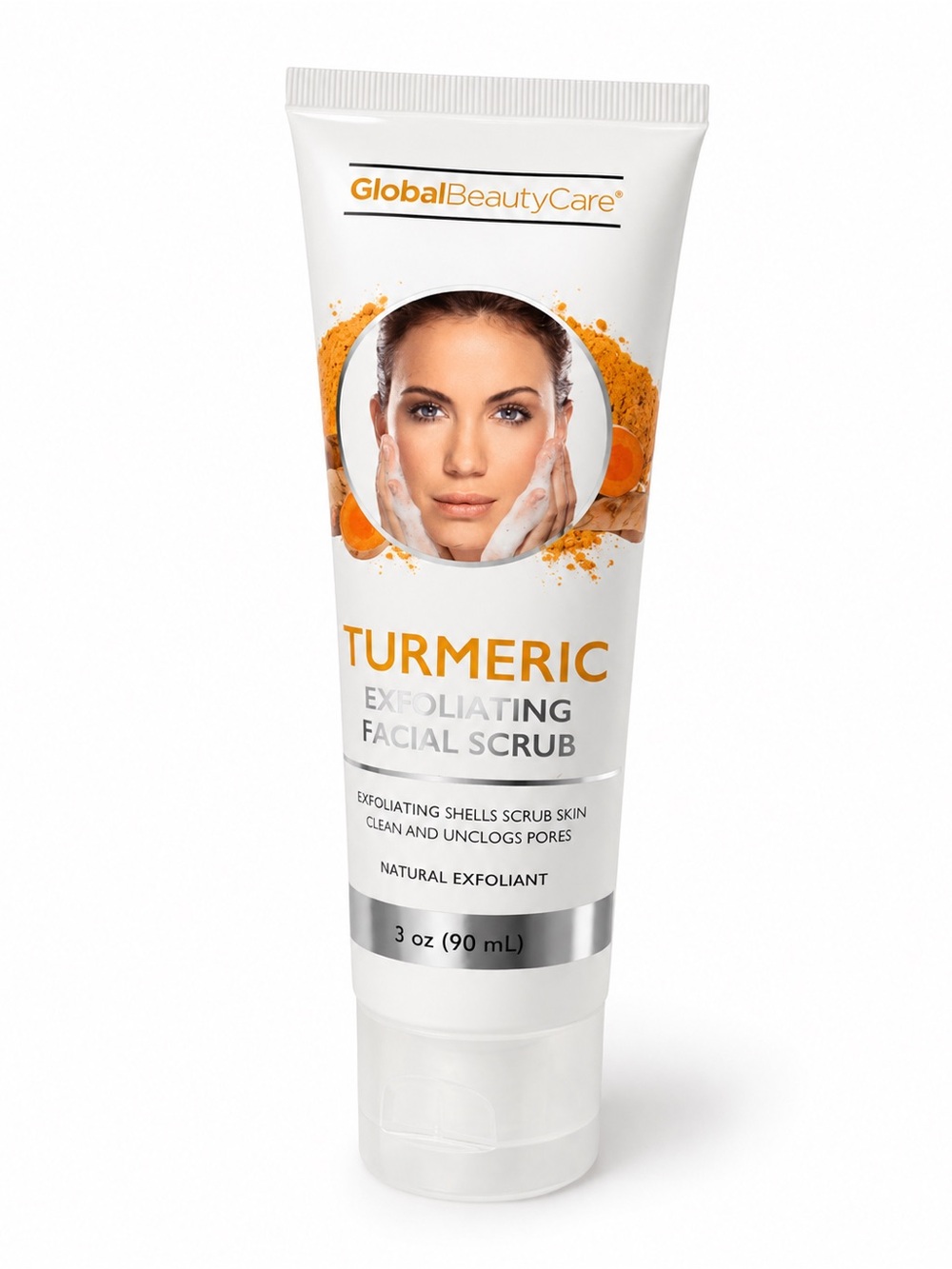 Turmeric Exfoliating Facial Scrub - White & Orange